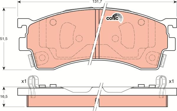 TRW GDB3192 - Тормозные колодки, дисковые, комплект autospares.lv