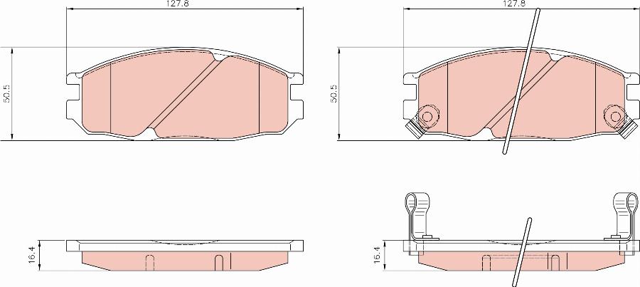 TRW GDB3149 - Тормозные колодки, дисковые, комплект autospares.lv