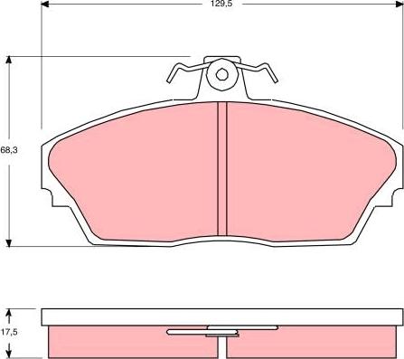 TRW GDB3148 - Тормозные колодки, дисковые, комплект autospares.lv