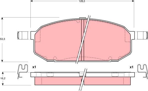 TRW GDB3153 - Тормозные колодки, дисковые, комплект autospares.lv