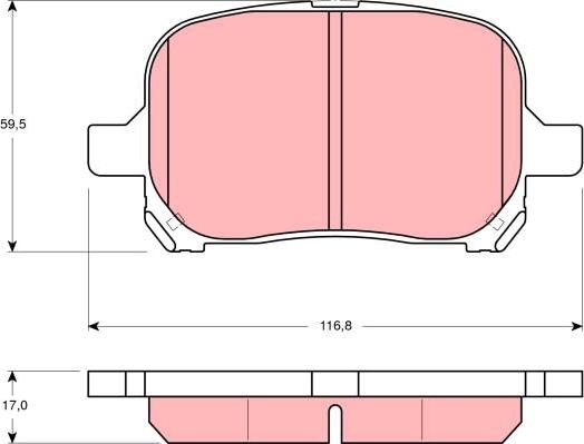 TRW GDB3152 - Тормозные колодки, дисковые, комплект autospares.lv