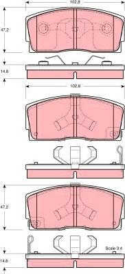 TRW GDB3166 - Тормозные колодки, дисковые, комплект autospares.lv