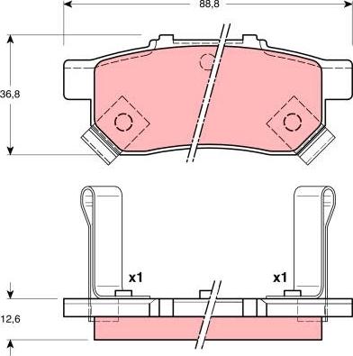 TRW GDB3160AT - Тормозные колодки, дисковые, комплект autospares.lv