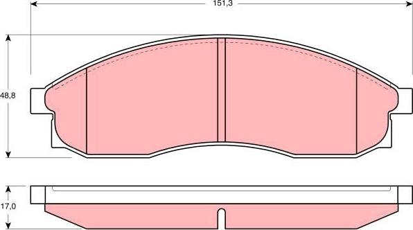 TRW GDB3107 - Тормозные колодки, дисковые, комплект autospares.lv