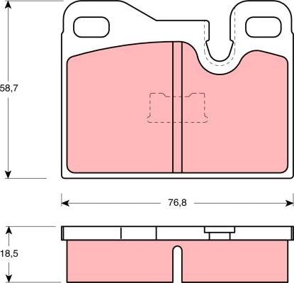 TRW GDB310 - Тормозные колодки, дисковые, комплект autospares.lv