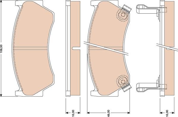 TRW GDB3114 - Тормозные колодки, дисковые, комплект autospares.lv