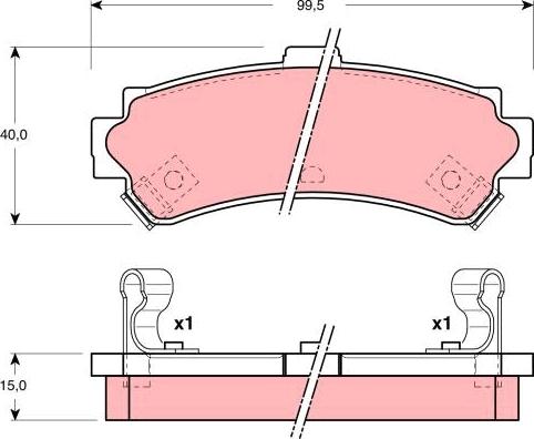 TRW GDB3115 - Тормозные колодки, дисковые, комплект autospares.lv