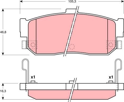 TRW GDB3111 - Тормозные колодки, дисковые, комплект autospares.lv