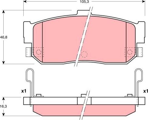 TRW GDB3181 - Тормозные колодки, дисковые, комплект autospares.lv