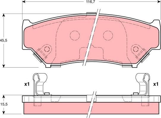 TRW GDB3182 - Тормозные колодки, дисковые, комплект autospares.lv