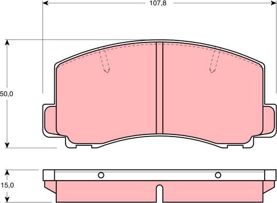 TRW GDB312 - Тормозные колодки, дисковые, комплект autospares.lv