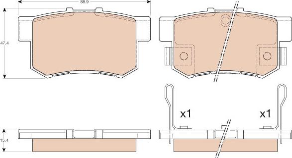 TRW GDB3175 - Тормозные колодки, дисковые, комплект autospares.lv