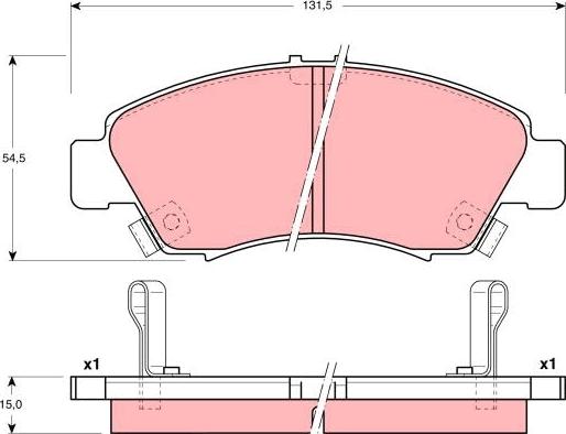 TRW GDB3176 - Тормозные колодки, дисковые, комплект autospares.lv