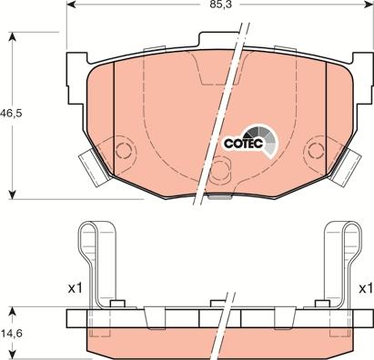 TRW GDB3170 - Тормозные колодки, дисковые, комплект autospares.lv