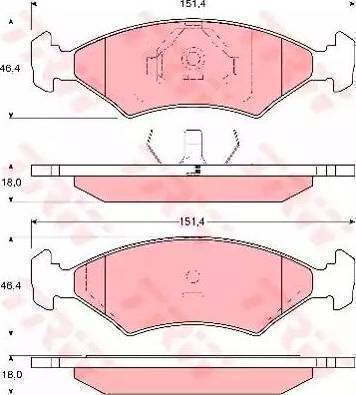 Remsa 11910 - Тормозные колодки, дисковые, комплект autospares.lv