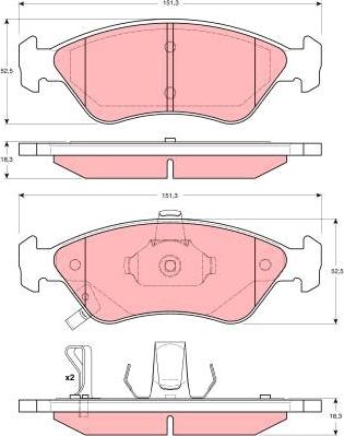 TRW GDB3173 - Тормозные колодки, дисковые, комплект autospares.lv