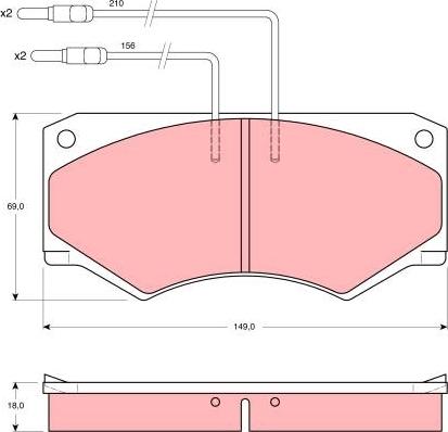 TRW GDB389 - Тормозные колодки, дисковые, комплект autospares.lv