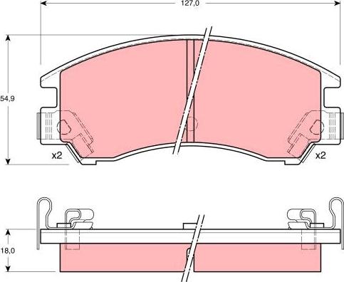 TRW GDB380 - Тормозные колодки, дисковые, комплект autospares.lv