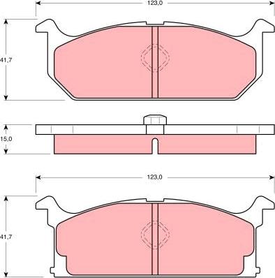 TRW GDB382 - Тормозные колодки, дисковые, комплект autospares.lv