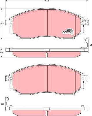 TRW GDB3392AT - Тормозные колодки, дисковые, комплект autospares.lv