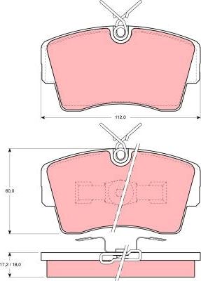 TRW GDB339 - Тормозные колодки, дисковые, комплект autospares.lv