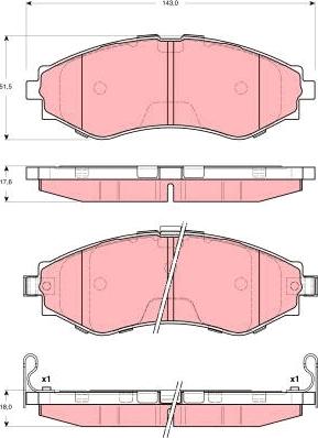 TRW GDB3345 - Тормозные колодки, дисковые, комплект autospares.lv