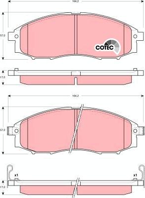 TRW GDB3340 - Тормозные колодки, дисковые, комплект autospares.lv