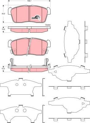 TRW GDB3359 - Тормозные колодки, дисковые, комплект autospares.lv