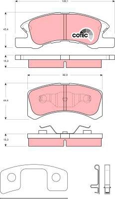 TRW GDB3358 - Тормозные колодки, дисковые, комплект autospares.lv