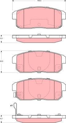 TRW GDB3357 - Тормозные колодки, дисковые, комплект autospares.lv