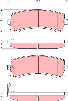 TRW GDB3362 - Тормозные колодки, дисковые, комплект autospares.lv