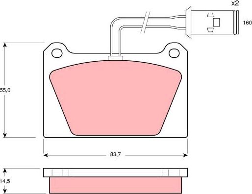 TRW GDB336 - Тормозные колодки, дисковые, комплект autospares.lv