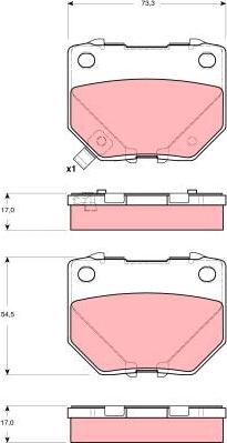 TRW GDB3308 - Тормозные колодки, дисковые, комплект autospares.lv