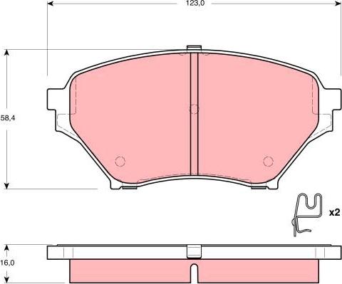 TRW GDB3302 - Тормозные колодки, дисковые, комплект autospares.lv