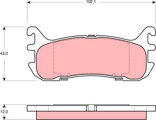 TRW GDB3319 - Тормозные колодки, дисковые, комплект autospares.lv