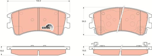 TRW GDB3310 - Тормозные колодки, дисковые, комплект autospares.lv