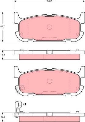 TRW GDB3318 - Тормозные колодки, дисковые, комплект autospares.lv