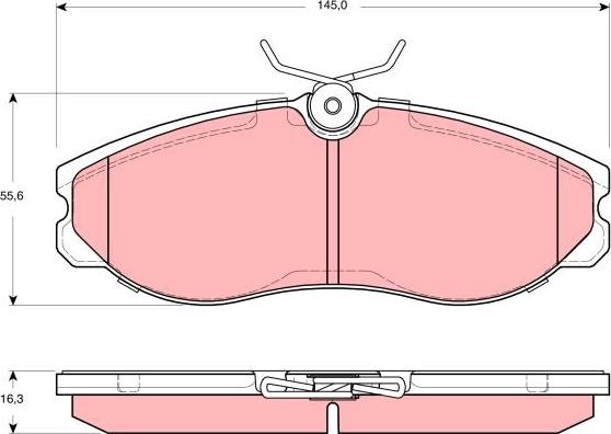 TRW GDB3313 - Тормозные колодки, дисковые, комплект autospares.lv