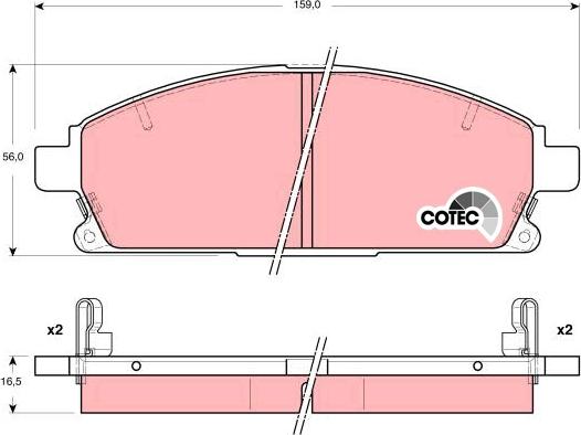 TRW GDB3312AT - Тормозные колодки, дисковые, комплект autospares.lv