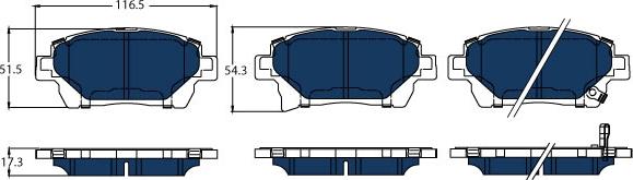 TRW GDB3317BTE - Тормозные колодки, дисковые, комплект autospares.lv