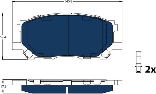 TRW GDB3338BTE - Тормозные колодки, дисковые, комплект autospares.lv