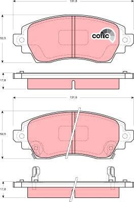 TRW GDB3333 - Тормозные колодки, дисковые, комплект autospares.lv