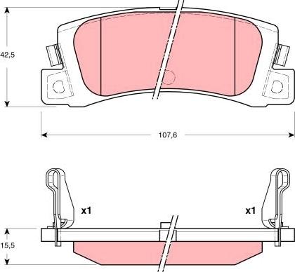 TRW GDB3329 - Тормозные колодки, дисковые, комплект autospares.lv