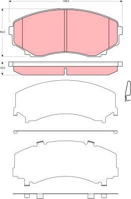 TRW GDB3326 - Тормозные колодки, дисковые, комплект autospares.lv