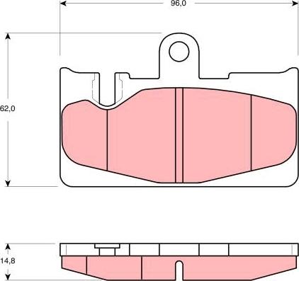 TRW GDB3323 - Тормозные колодки, дисковые, комплект autospares.lv