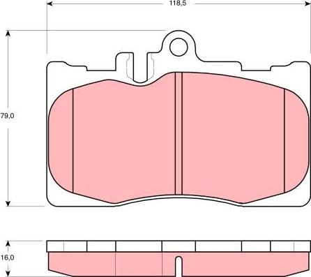 TRW GDB3322DT - Тормозные колодки, дисковые, комплект autospares.lv