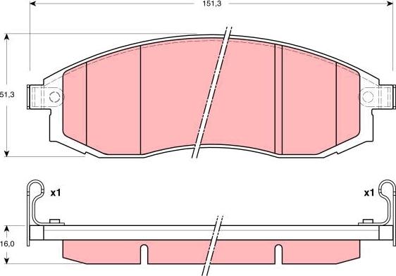 TRW GDB3327 - Тормозные колодки, дисковые, комплект autospares.lv