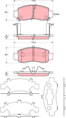 TRW GDB3376 - Тормозные колодки, дисковые, комплект autospares.lv