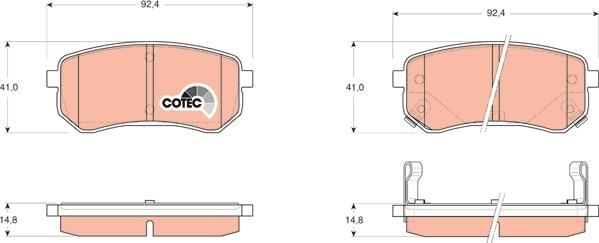 TRW GDB3370 - Тормозные колодки, дисковые, комплект autospares.lv