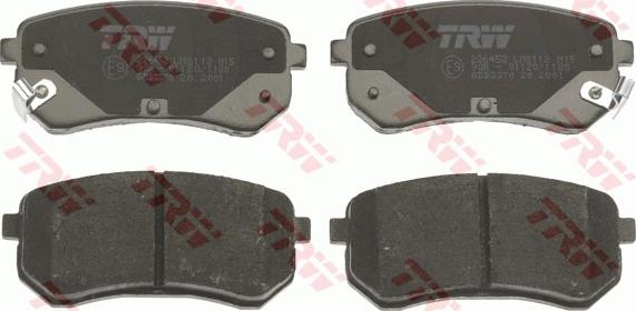 TRW GDB3370 - Тормозные колодки, дисковые, комплект autospares.lv